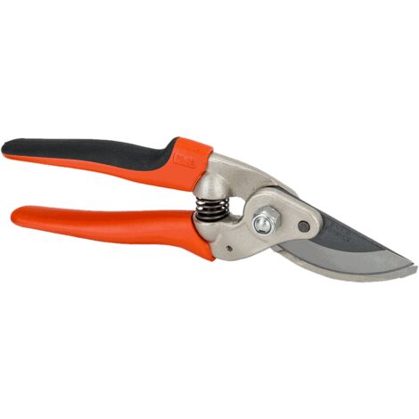 Bahco – Sécateur à main 23 cm tête de coupe étroite – Poignées en acier forgé – Coupe précise pour branches denses – P523F