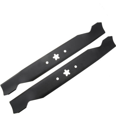 Jardiaffaires – Jeu de lames soufflantes adaptables 92cm – Compatible AYP, Husqvarna, Mc Culloch – Éjection latérale – Fixation étoilée 5 pointes