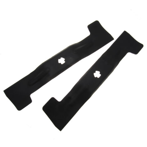 Jardiaffaires – Jeu de 2 lames de tondeuse compatibles MTD – Longueur 46cm – Fixation étoile 6 pointes – Pour coupe à éjection arrière 92cm