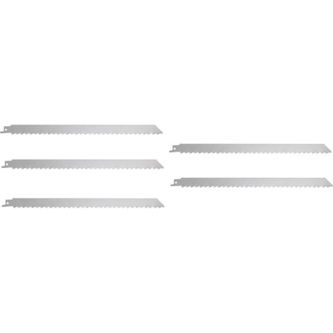 Bahco – Lot de 5 lames de scie sabre inox 300mm – Pour viande, os et glace – Dents espacées 4 TPI – Longévité et propreté assurées - 3944-300-3-MEAT