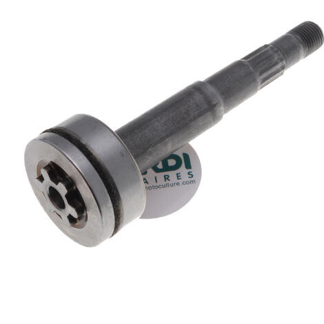 Jardiaffaires – Axe de palier de lame pour tondeuse autoportée – Longueur 148mm – Fixation étoile à 6 pointes – Compatible Husqvarna, Jonsered, Mc Culloch (1/3)
