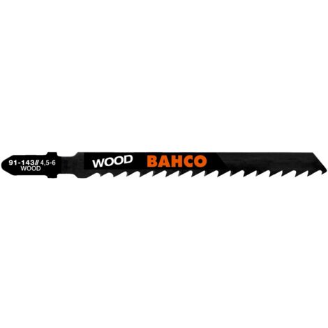 Bahco – Lame de scie sauteuse pour bois et plastique 100mm – 8 dents/pouce – Acier carbone pour coupe nette – Compatible avec machines standardisées (1/2)