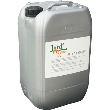 Bidon 20 litres huile transmission hydrostatique Jardiaffaires UTT Oil 170 BM