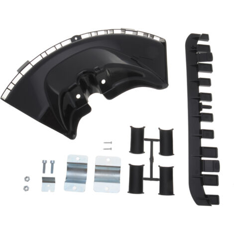 Jardiaffaires – Carter de protection plastique 420mm pour débroussailleuse – Fixation en acier – Bavette amovible – Utilisation professionnelle