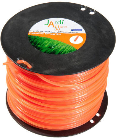 Jardiaffaires – Bobine de fil pour débroussailleuse étoilé 3mm x 310m – Fil professionnel pour coupe précise – Fabriqué en Europe - 3mmx310m