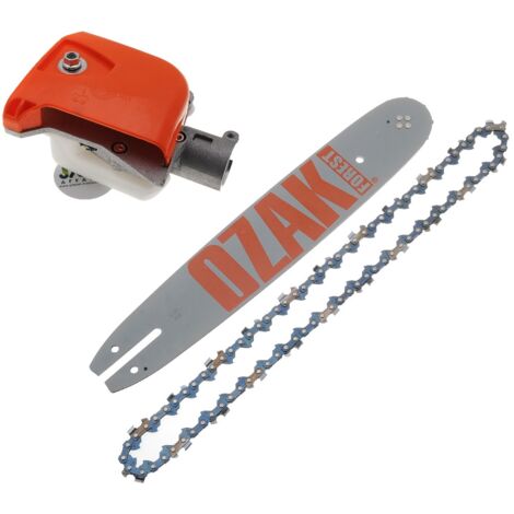 Tronçonneuse pour débroussailleuse 26mm, 9 dents, 8mm avec guide 35cm