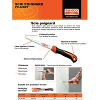 Scie couteau placo 160mm PC-6-DRY Bacho - Cdiscount Bricolage