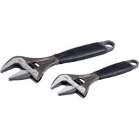 Lot de 2 clés à molette professionnelle Bahco 9029 et 9031 à ouverture extra large