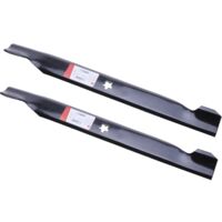 Jardiaffaires – Jeu de lames soufflantes adaptables 535mm – Compatible tondeuses autoportées 42cm – Fixation étoilée 5 pointes – Éjection latérale