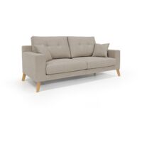 Danish Divano moderno in tessuto morbido impermeabile T02 146 cm beige