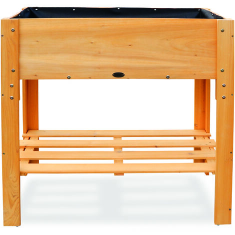 mgc24 Verhoogd bloembed massief grenenhout, grijs, rechthoekig, tuin/terras/balkon, 79 x 40 x 50 cm
