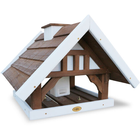 Riverdale Vogelhaus Aus Holz – 22,5x16,5x13 Cm, Braun/weiß, Mit Niedlichem Aufdruck, Dekorativ Für Garten & Terrasse