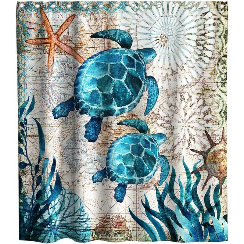 ocean themed shower curtain