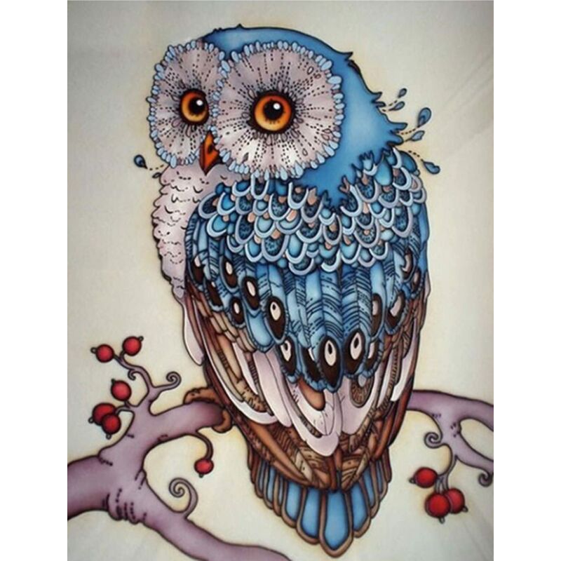 Full Drill Birds DIY 5D Diamond Painting Owl Cross Stitch Kits Home Decor Art 