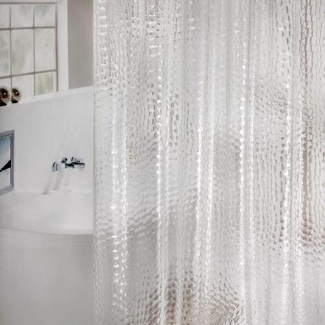 Shower Curtain Bath Bathroom With 12 Hooks Luxury Modern Waterproof 180*180 Cm 