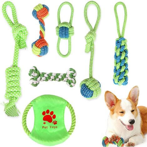 Dog Rope Toys Puppy Rope Toy Puppies teething chew toys for Small Dogs and Medium Dogs for Boredom Durable Dog Rope Chew Toys Set Tug Toy for Aggressive Chewers Interactive Cotton Rope Washable 