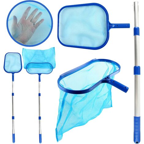 3 in 1 Pool Basin Kit, Foil Cumoire, Surface Landing Net, Swimming Pool Net, Pool Cleaning Maintenance Kit with Telescopic Pole for & agrave; The Swimming Pool, Aux Bassins, Fountain, Fish Tank