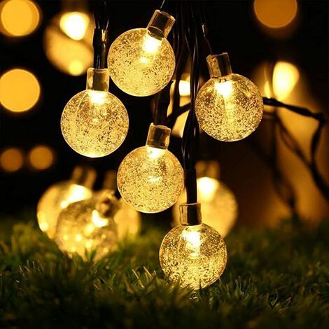 Solar Lights Outdoor String Waterproof, 50LED 7M/23Ft Solar Fairy Lights Outdoor, 8 Modes Solar Powered PatioLights for Garden, Courtyards , Parties, Weddings (Warm White)