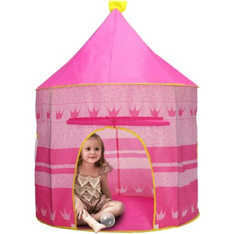 Portable Kids Tent, Foldable Child Play Tent, Bedroom Tent Toy, Kids Pop-Up Tent, Baby Tent House, Game Castle Tent, Play Tent House, Boys Girls Tent (Rosa)