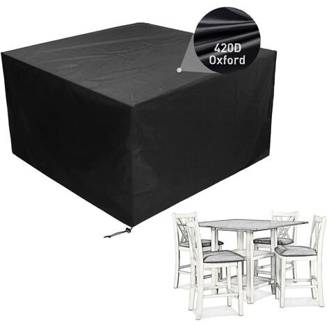 Square Table Cover Waterproof Outdoor Sectional Furniture Set Cover, Table Chair Sofa Covers, Dust Proof Anti UV/Wind Furniture Protective Cover (Square 56" Lx56 Wx28 H)