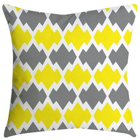 New Coussin Geometric Yellow Pillowcase Decorative Cushion For Sofa DIY Printed Pillow Chair Car Cushion Christmas Home Decor