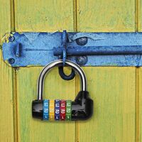 Black Combination Padlock 5 Numbers - Bike Lock - Outdoor Cabinet - Garden Cabinet - Toolbox - Motorcycle Padlock - Interior Door Lock