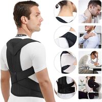 Posture Corrector for Men and Women, Back Support & Back Posture Correction Straighten Shoulders, Neck, Back, Relieve Pain, Washable Back Belt (L)