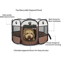 Puppy Playpen Foldable Fabric Pet Playpen Puppy Cat Rabbit Pig Playpen Cage Kennel Tent, 8 Panels, Indoor / Outdoor S