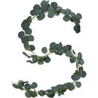 2m Artificial Eucalyptus, Artificial Plant Leaf Garland, Eucalyptus Leaf for Wedding Arches, Home Kitchens, Offices, Wall Decorations