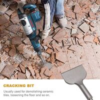 SDS PLUS tile chisel, 165 mm x 75 mm high quality extension series, curved chisel for ceramic and floor tiles