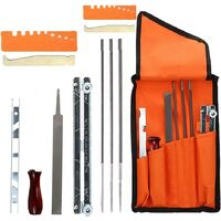 Chainsaw Sharpener, 10 Piece Chain Sharpening Kit sharpening kit, Universal Chainsaw Sharpening Kit for Safer and More Efficient Chainsaw Cutting