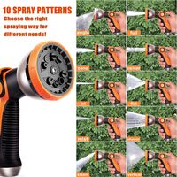 Garden Hose Flexible Upgraded Expandable Garden Water Hose-Super Durable 3750D,4-Layers Latex,3/4" Nozzle Solid Brass Connectors with 10-Way Professional Zinc Water Spray Nozzle (100 FT, Orange)