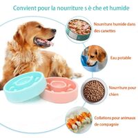 Anti Gluttonous Dog Cat Food Bowl, Interactive Pet Bowl, Can Prevent Obesity Avoid Vomiting, For Small and Medium Dogs, Blue