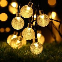 Solar Lights Outdoor String Waterproof, 50LED 7M/23Ft Solar Fairy Lights Outdoor, 8 Modes Solar Powered PatioLights for Garden, Courtyards , Parties, Weddings (Warm White)
