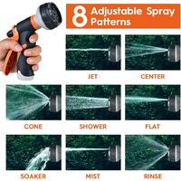 Garden Hose Nozzle Hose sprayer - High Pressure Water Hose Nozzle for Plants, Cars, Dogs, Lawn and Garden - 8 Adjustable Spray Patterns - Trigger Lock Function - Garden Spray Nozzle for Hose