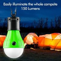 Tent Lamp Portable LED Tent Light 4 Packs Clip Hook Hurricane Emergency Lights LED Camping Light Bulb Camping Tent Lantern Bulb Camping Equipment for Camping Hiking Backpacking Fishing Outage