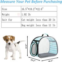 Pet Carrier Cat Carrier Breathable Package Dog Carrier Transparent Portable Bag for Cats Dogs Puppies Collapsible and Space Capsule Designed Bags for Travel Hiking Walking & Outdoor Use