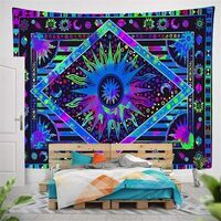 Tapestry Wall Hanging Celestial 59"x 51" Sun Mandala Tapestry Wall Tapestry for Bedroom Abstract Art Home Decoration