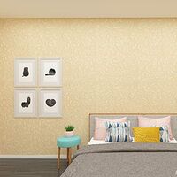 I&I 3D Wallpaper,Self-Adhesive Wallpaper，Waterproof and Resistant to Scrub,Wallpaper for Bedroom, Living Room, Kitchen and TV Background.(Beige, Rattan Flower Pattern)