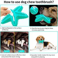 Dog Toys for Large Breed, Almost Indestructible Dog Toys ,Durable Tough Dog Squeaky Chew Toys for Medium Large Dogs, Natural Rubber(Lake Blue)