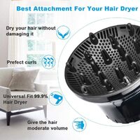 Hair Diffuser Universal Hair Diffuser For Curly Hair and Natural Hair, Professional Hair Diffuser Attachment, Fits Most Kinds of Blow Dryer