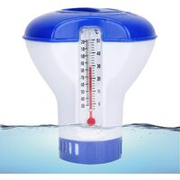 Pool Chlorine Diffuser with Thermometer, Pool Chlorine Float, Floating Chlorine Pool Diffuser, Pool Chlorine Dispenser, Pool Chemical Dispenser, & Eacute; tang (TM2)