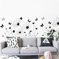 Wall Stickers Flower Skirting Waterproof Wall Paper for Bedroom Living Room Decor Mural Art Decal Home Decor