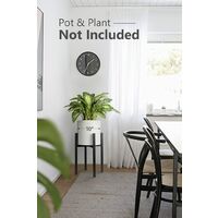 Plant Stand - EXCLUDING Plant Pot, Mid Century Modern Tall Metal Pot Stand Indoor Flower Potted Plant Holder Plants Display Rack, Fits Up to 10 Inch Planter, Black