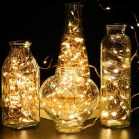 6 Pack Fairy String Lights Christmas Decor 7.2ft 20 Led Starry String Lights Battery Powered Christmas Lights Copper Wire Twinkle Firefly Lights for Party Bedroom Wedding Craft Jar Decorations