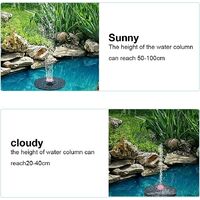 Water Lily Floating Solar Fountain, Outdoor Waterfall Solar Fountain with 6 * Petal Nozzle + 1 * Green Nozzle, Outdoor Fountains for Garden Pond, Fountain, Tray Fish (6V / 1W)