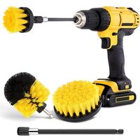 Drill Brush Attachment Set - Power Scrubber Brush Cleaning Kit - All Purpose Drill Brush with Extend Attachment for Bathroom Surfaces, Grout, Floor, Tub, Shower, Tile, Kitchen and Car