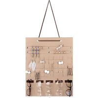 Felt Wall Hanging Jewelry Organizer Pocket Wall Mounted Ring Earring Sunglasses Storage Bag for Holding Jewelries