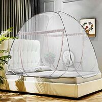 Pop Up Mosquito Net Tent with Bottom, Folding Design for Bedroom and Outdoor Trip,Easy to Install and Wash for Twin to King Size Bed (79 x71x59 inch,Brown)