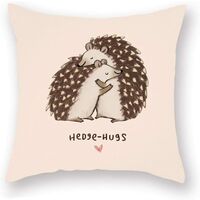 cute animal hug pillowcase home decoration hedgehog sweet each other pillowcase super soft square 45.72x45.72 cm pillowcase couple gift